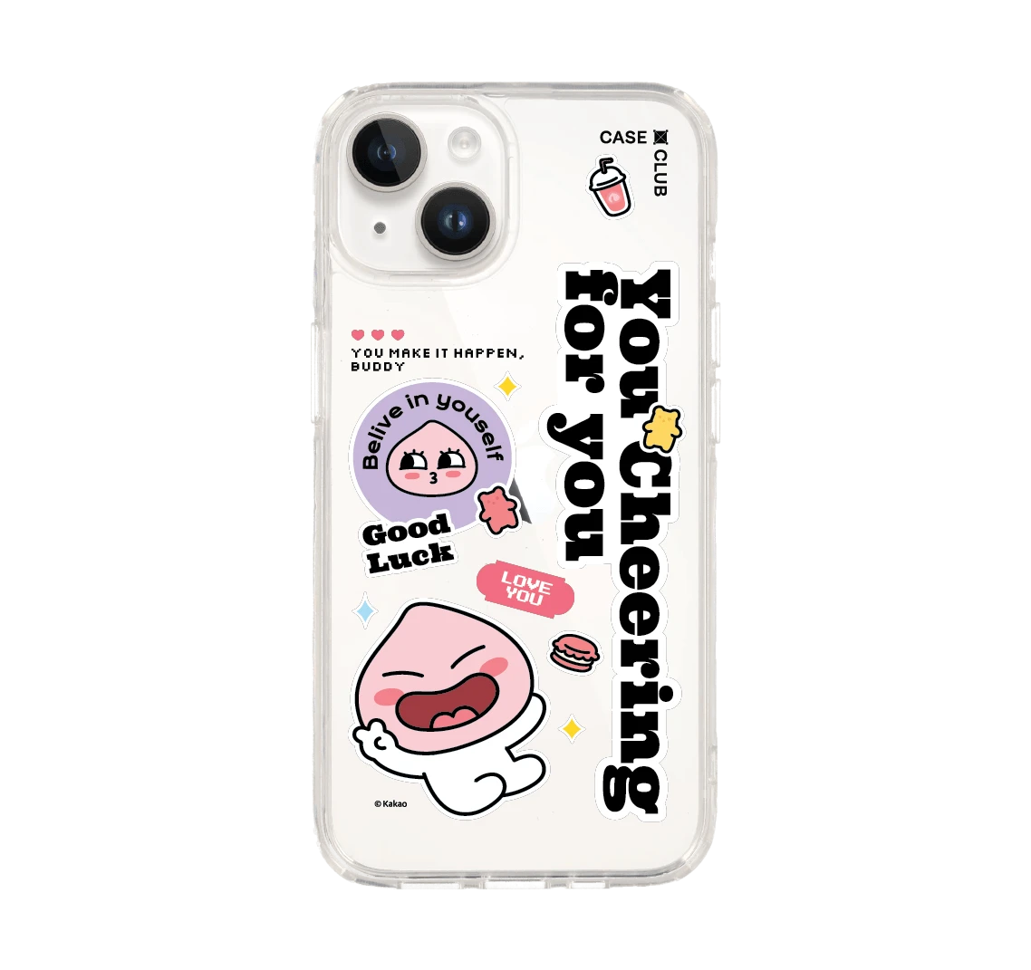 iphone 14 clear case kakao quote apeach